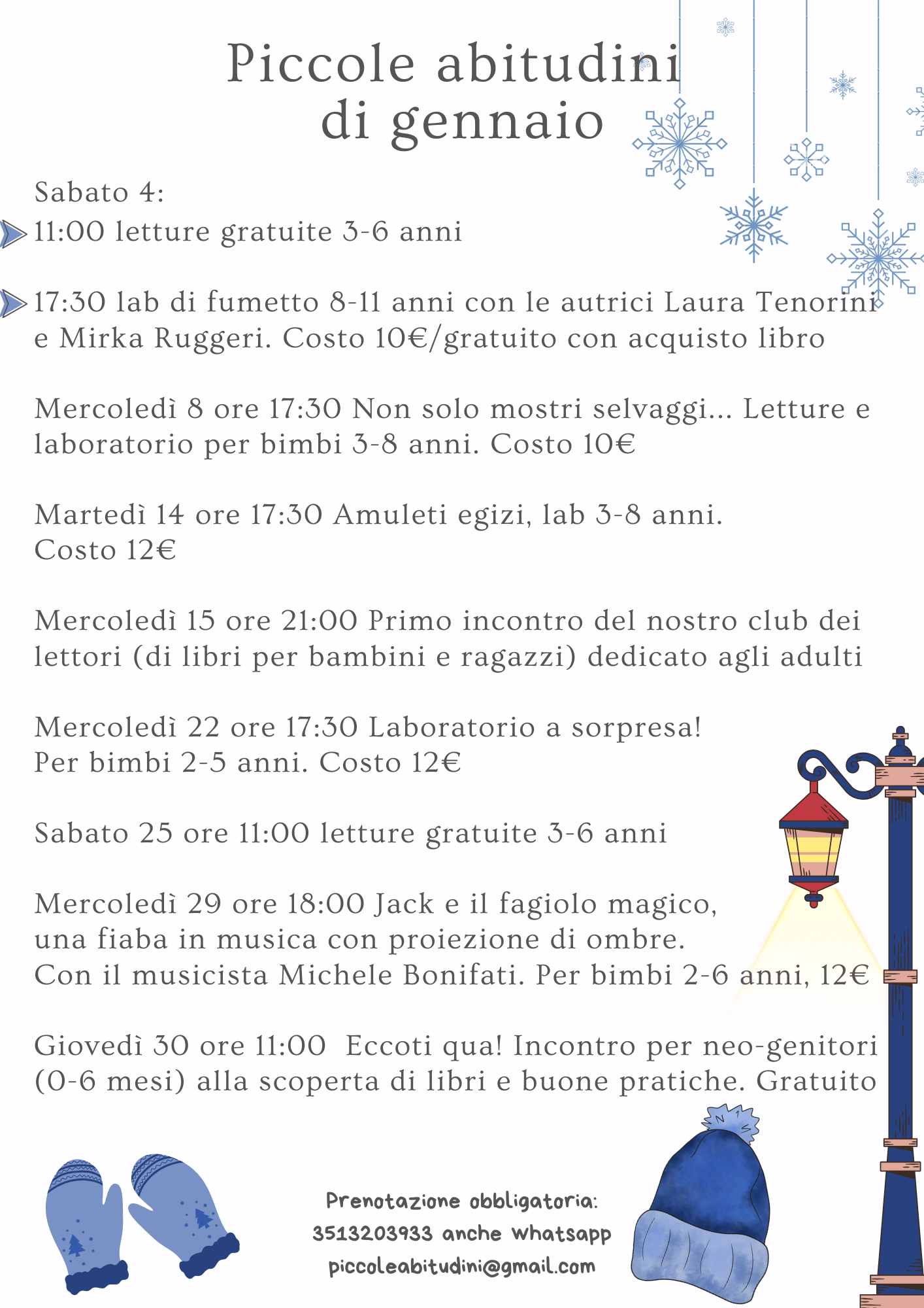 Calendario di gennaio